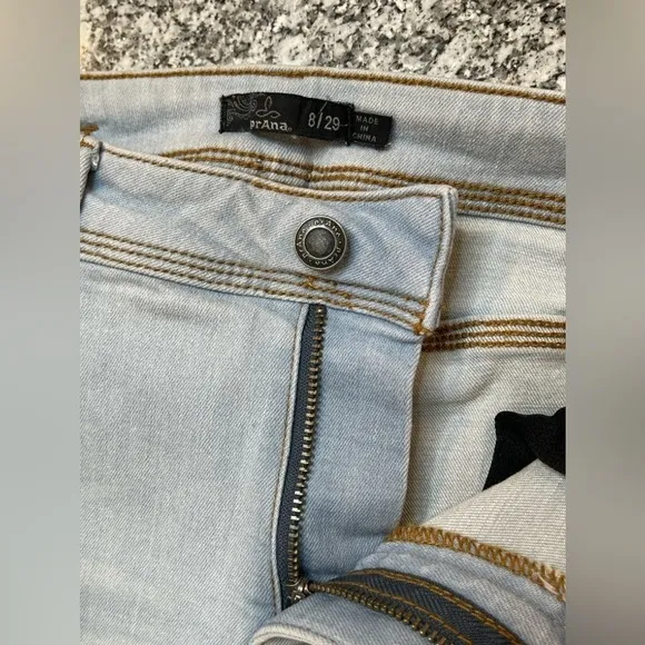 ⭐️ Prana Soma Jean Light Washed Blue Size 29 (8) stretch skinny womens jeans