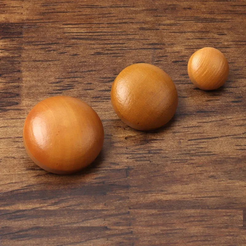 11/17.5/20mm Round Brown Painted Wood Shank Buttons for Coats Suits Sweaters Shirts