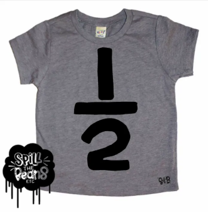 1/2 Half Birthday Kid's Tee