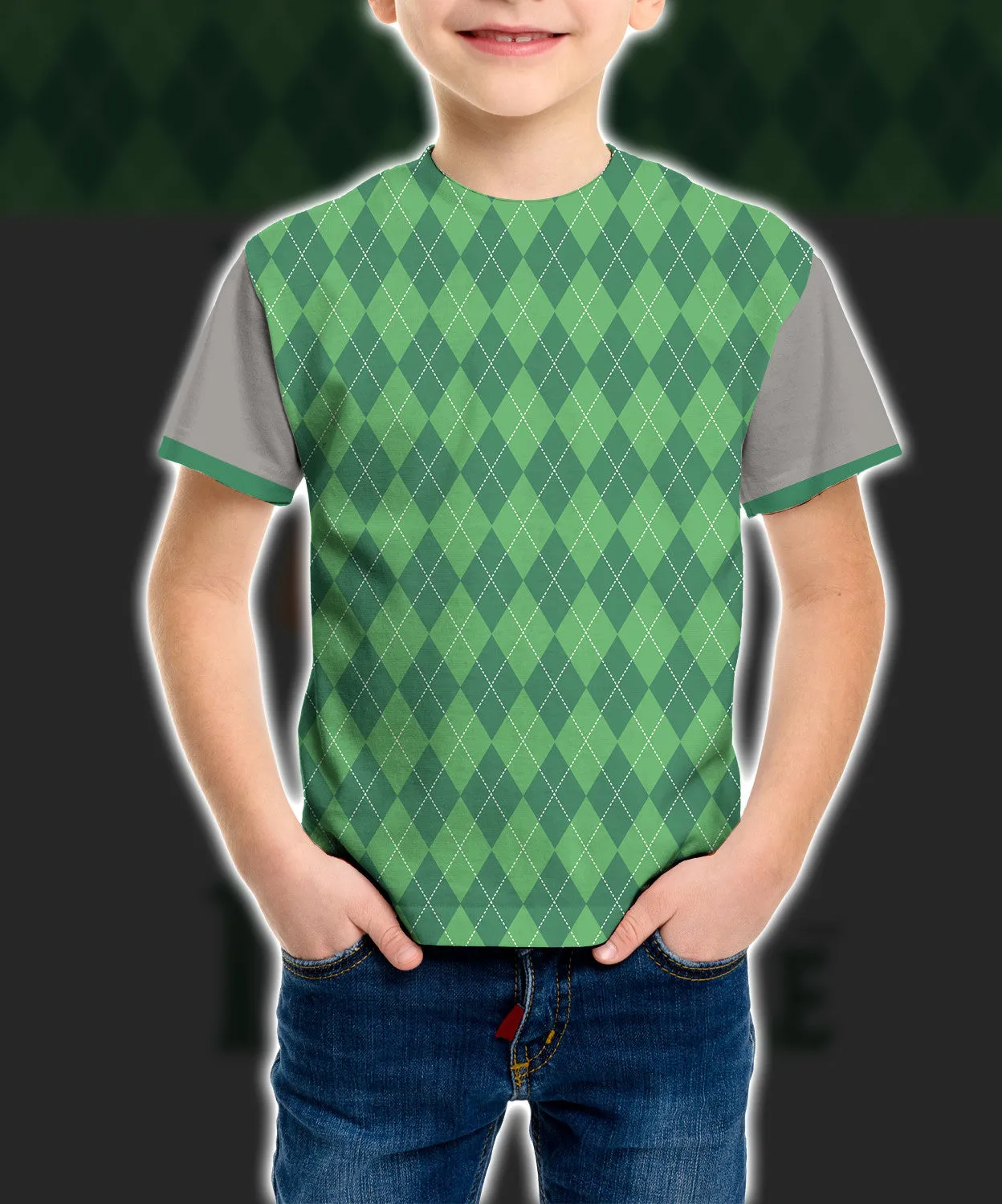 19th Hole Green Argyle Pattern Golf Custom Cosplay Kid Tshirt Apparel QT208363