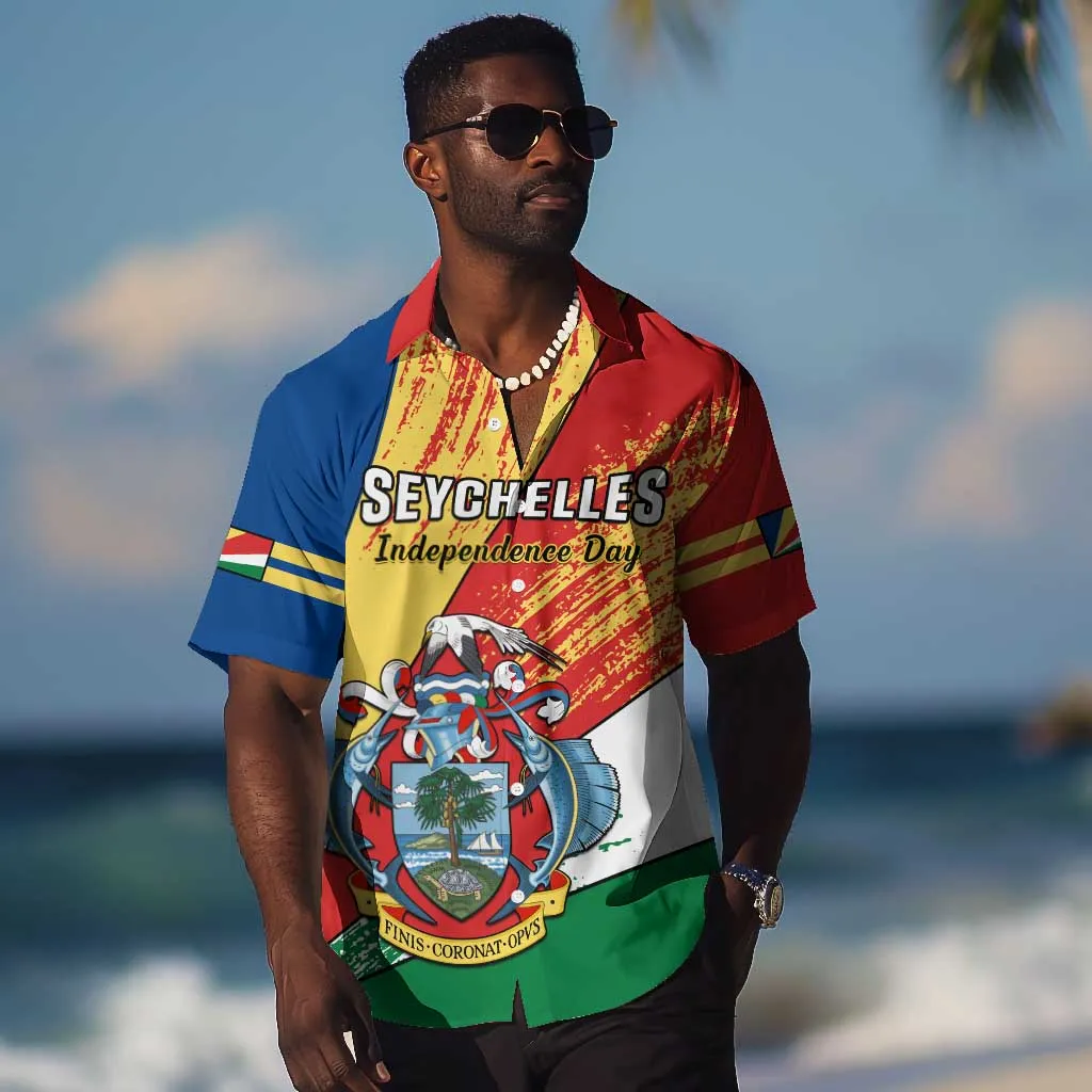 29 June Seychelles Independence Day Hawaiian Shirt Flag Style LT14