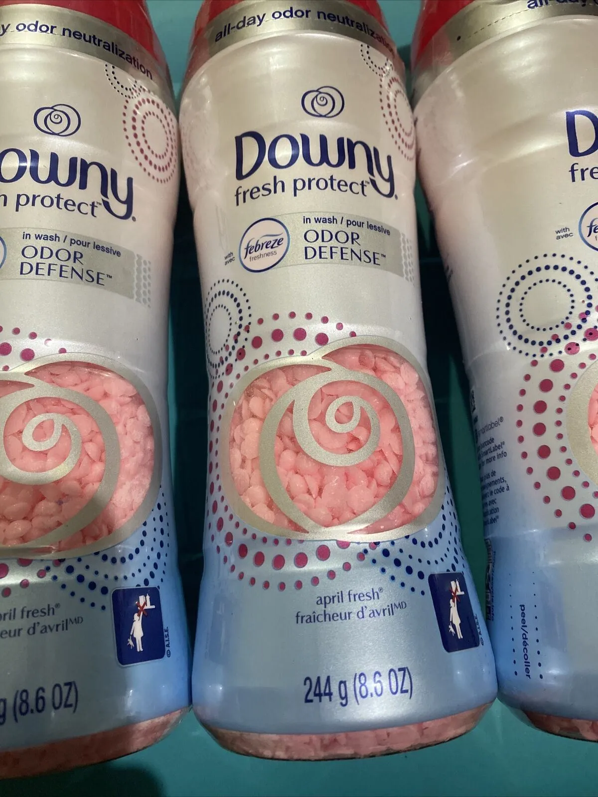 (3) DOWNY Fresh Protect In-Wash Odor Shield w/ Febreze APRIL FRESH Booster 8.6oz
