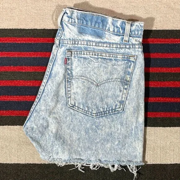 36w‎ 80s USA Vintage Levi’s 505 Acid Wash Cutoffs