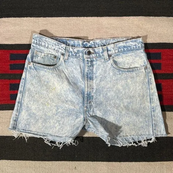 36w‎ 80s USA Vintage Levi’s 505 Acid Wash Cutoffs
