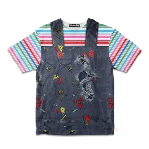 3D Hallowen Chucky 2004 Custom Cosplay Costume Kid Tshirt QT210472Hf