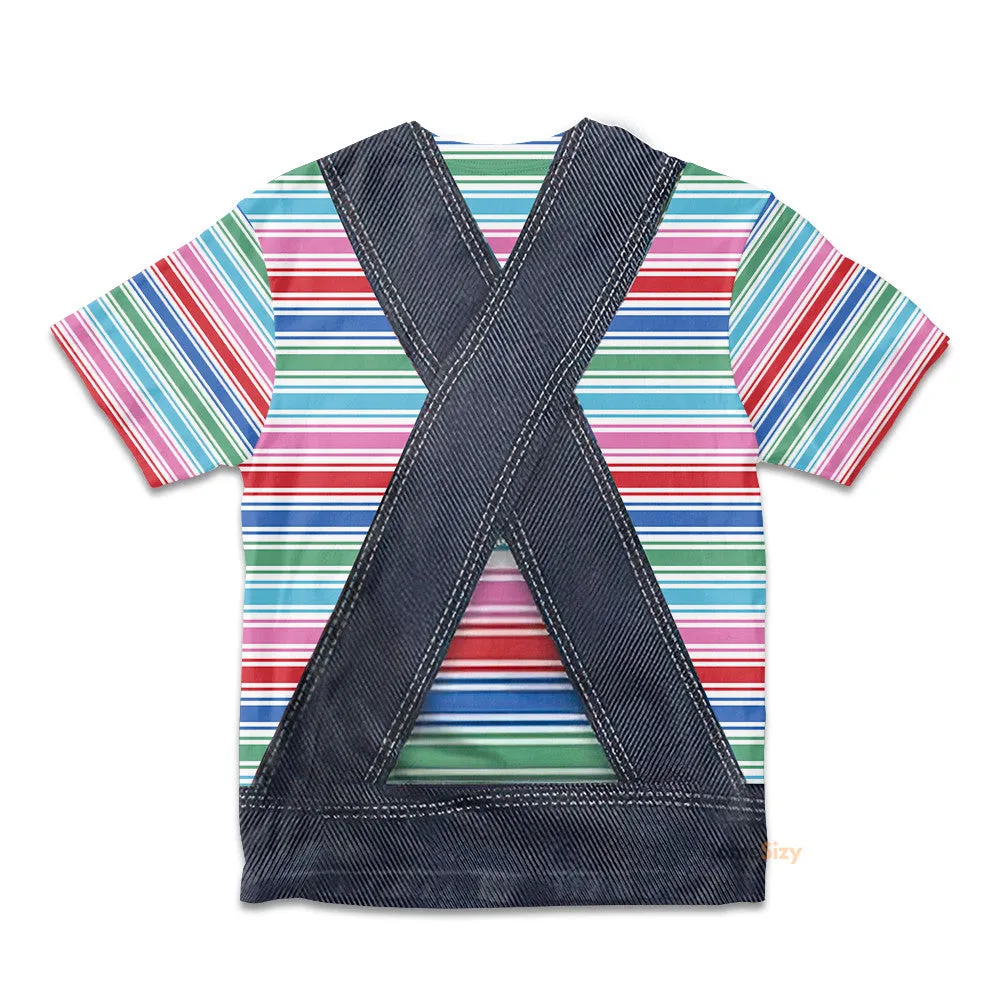 3D Hallowen Chucky 2004 Custom Cosplay Costume Kid Tshirt QT210472Hf