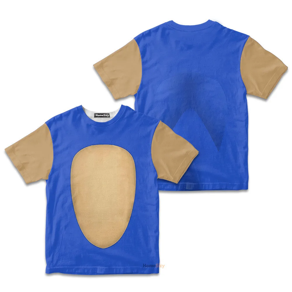 3D Sonic Custom Cosplay Costume Kid Tshirt QT211725Hc