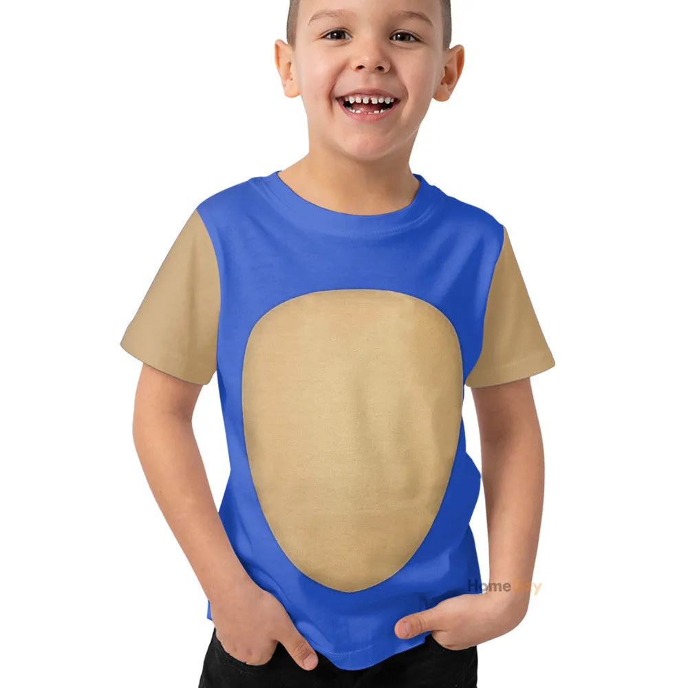 3D Sonic Custom Cosplay Costume Kid Tshirt QT211725Hc