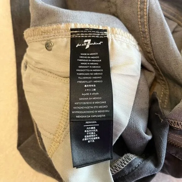 7 For All Mankind Women's High Waist Skinny Jeans Gray Walker Size 25 NWT