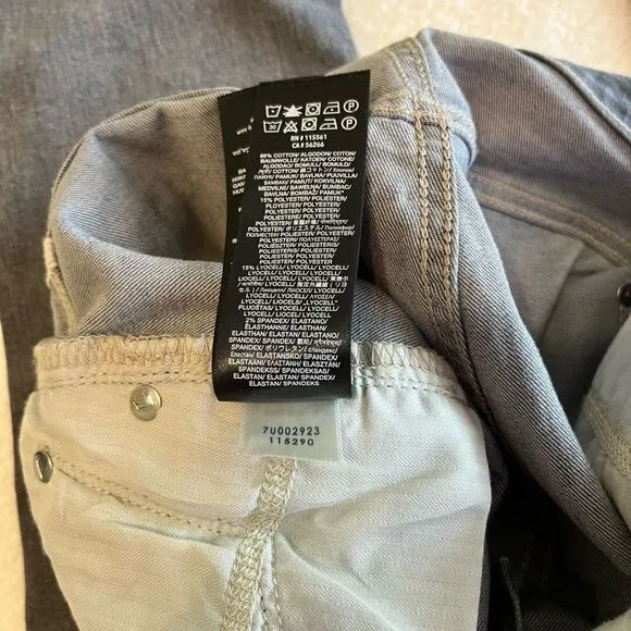 7 For All Mankind Women's High Waist Skinny Jeans Gray Walker Size 25 NWT