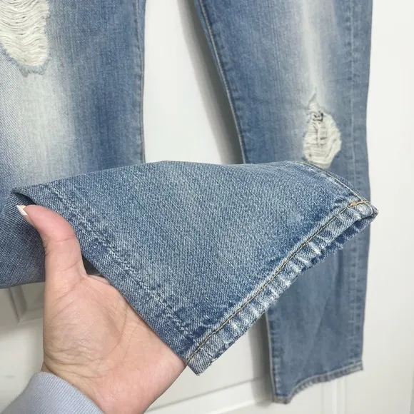 7FAM Josefina Jewel Skinny Boyfriend Jeans 28