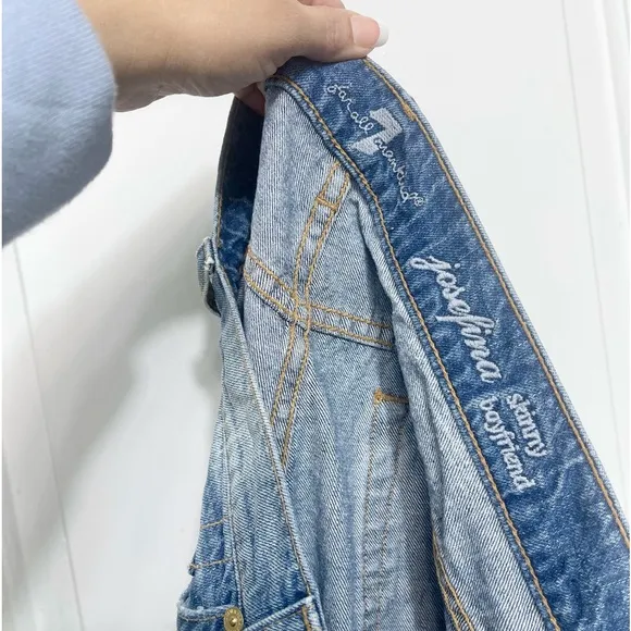 7FAM Josefina Jewel Skinny Boyfriend Jeans 28