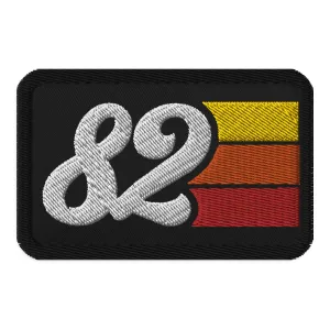 82 - 1982 Retro Groovy Birthday Year Embroidered patches