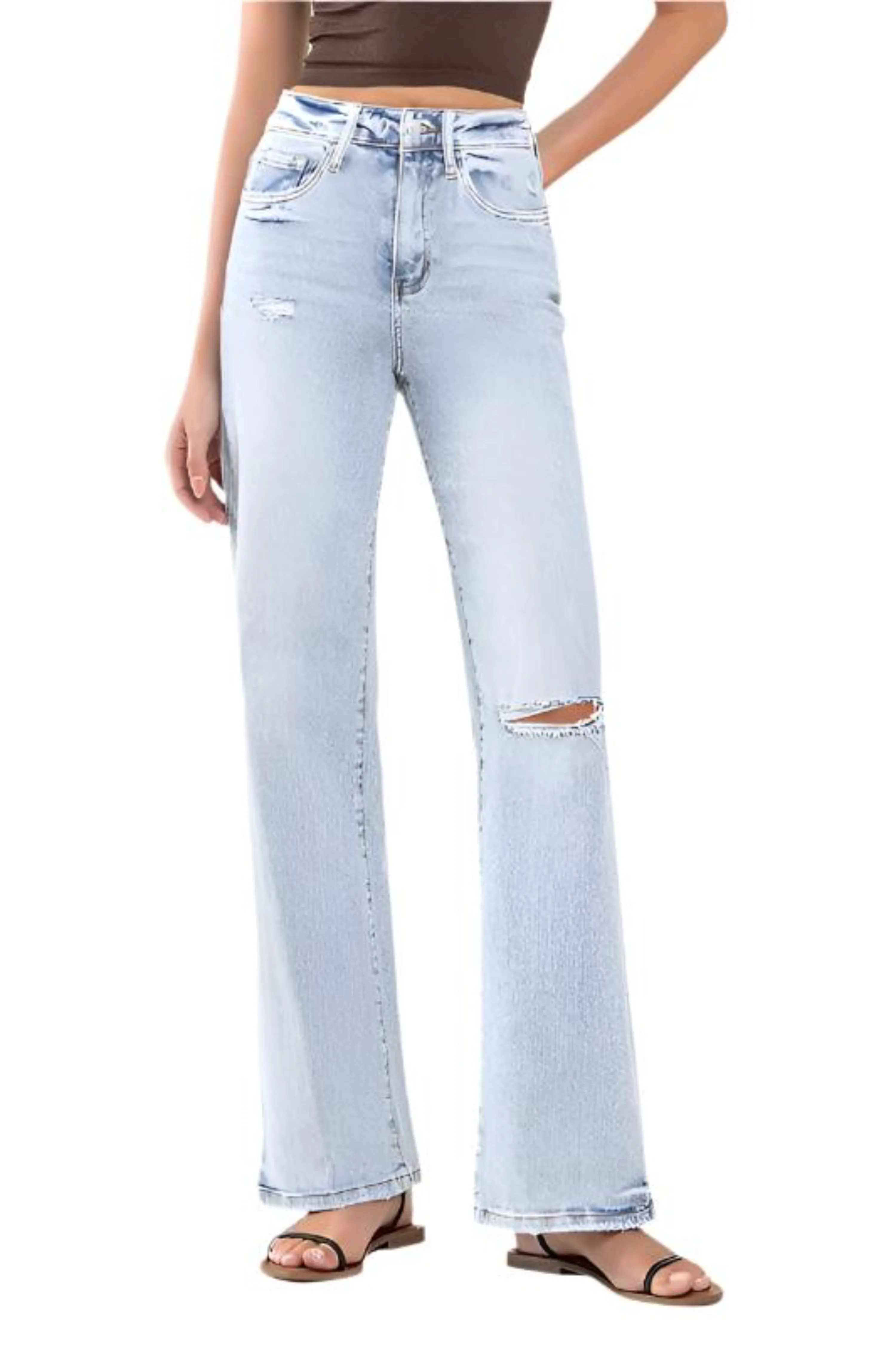 90's Vintage Super High-Rise Flare Jeans