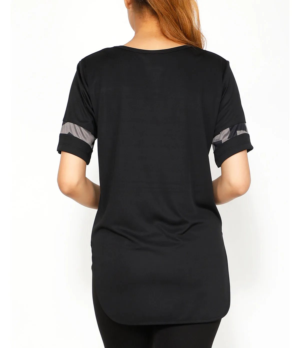Abstract Black Long T-Shirt