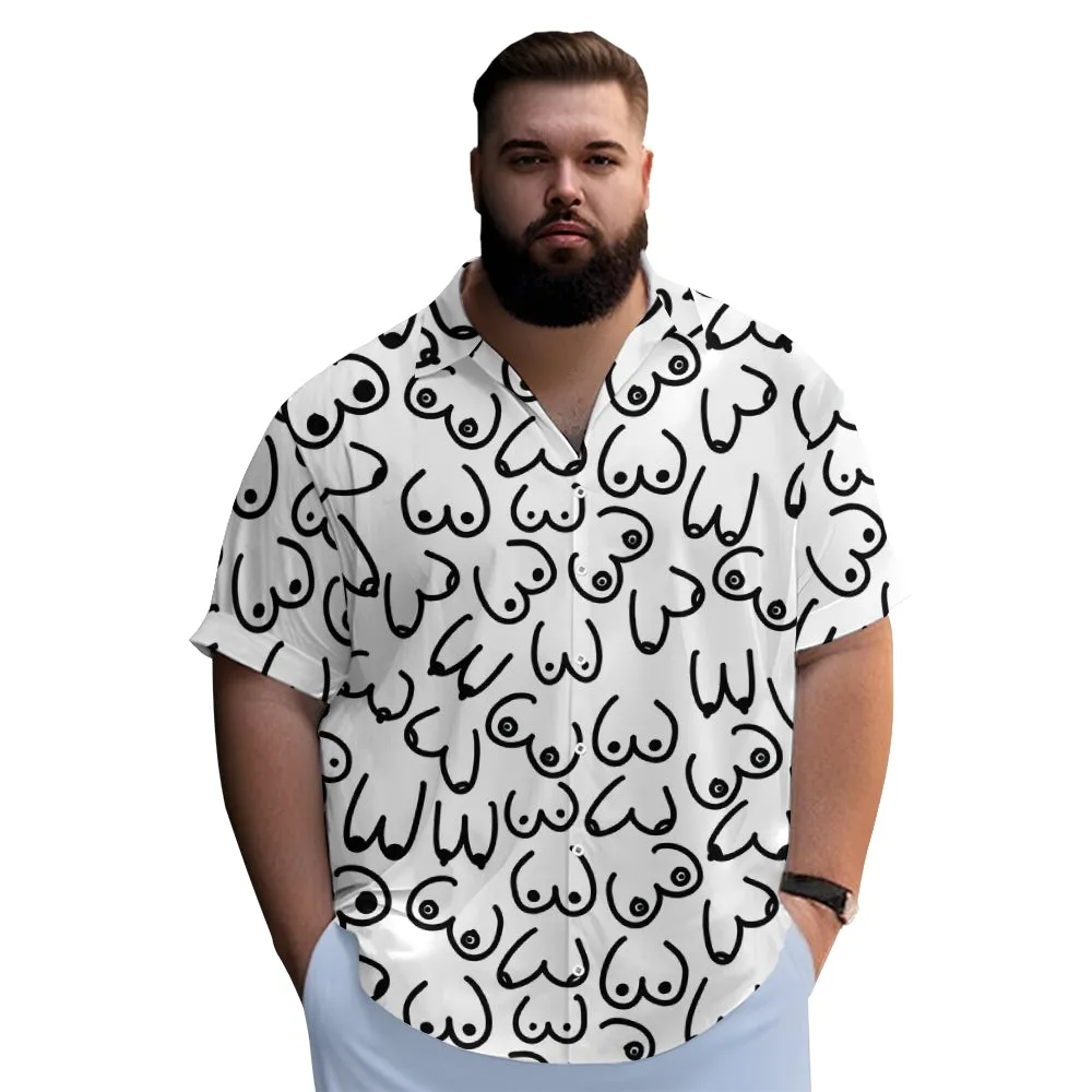 Abstract Colorful Print Casual Short Sleeve Shirt 2404001277