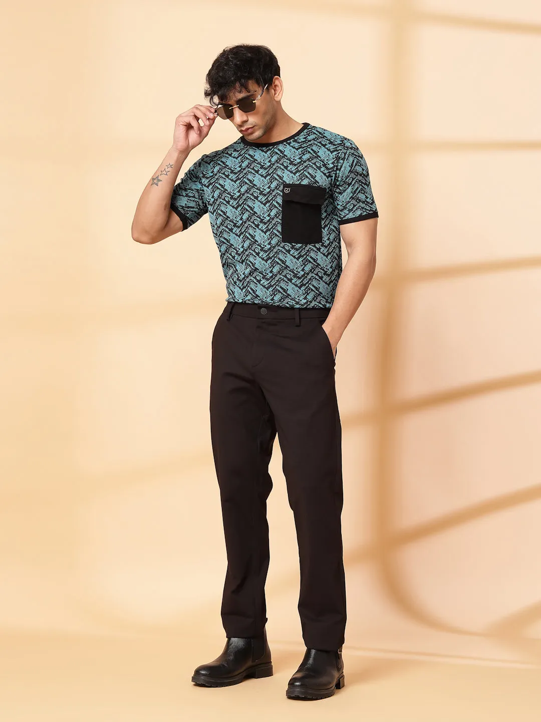 Abstract Jacquard T-Shirt