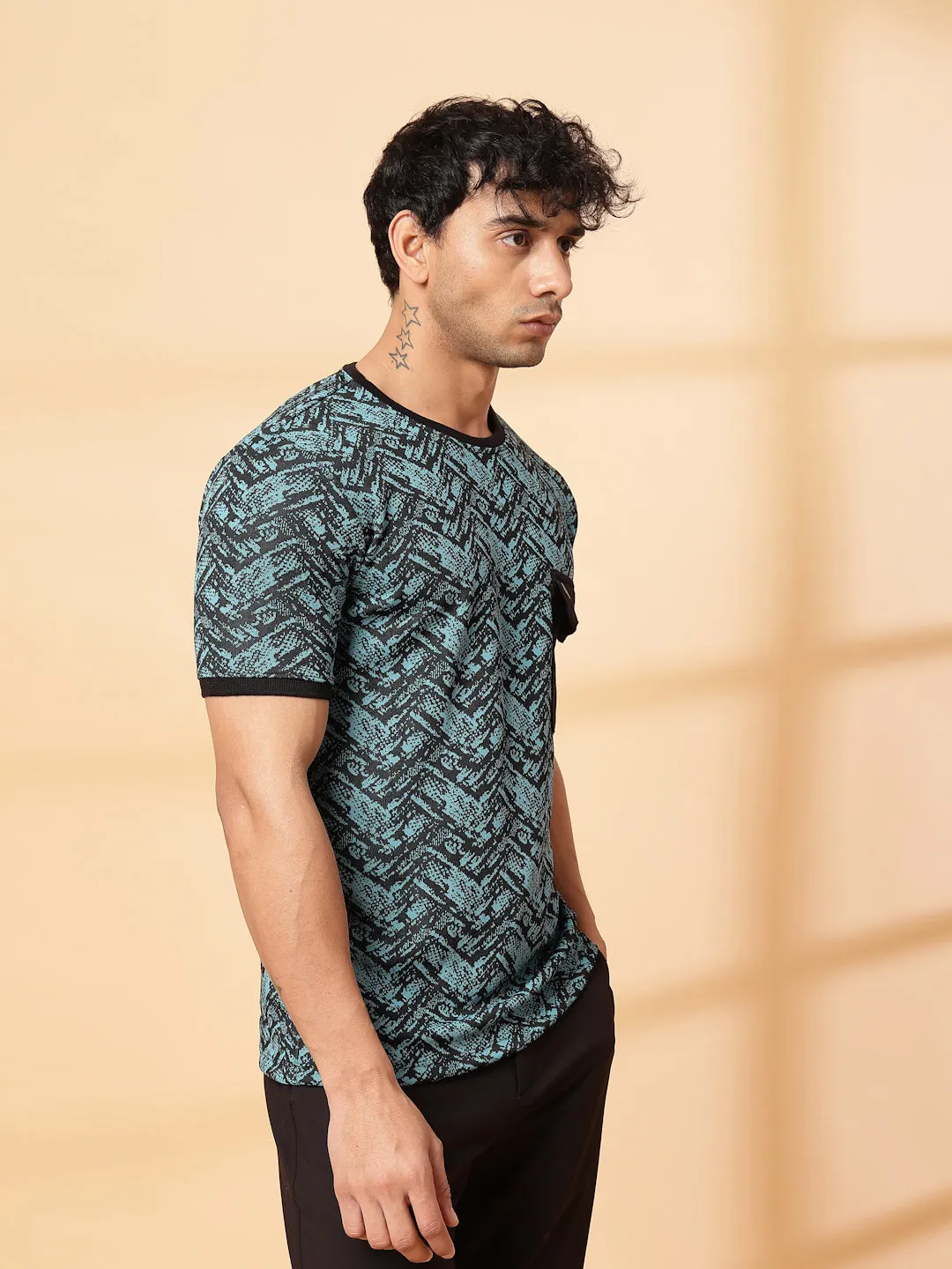 Abstract Jacquard T-Shirt