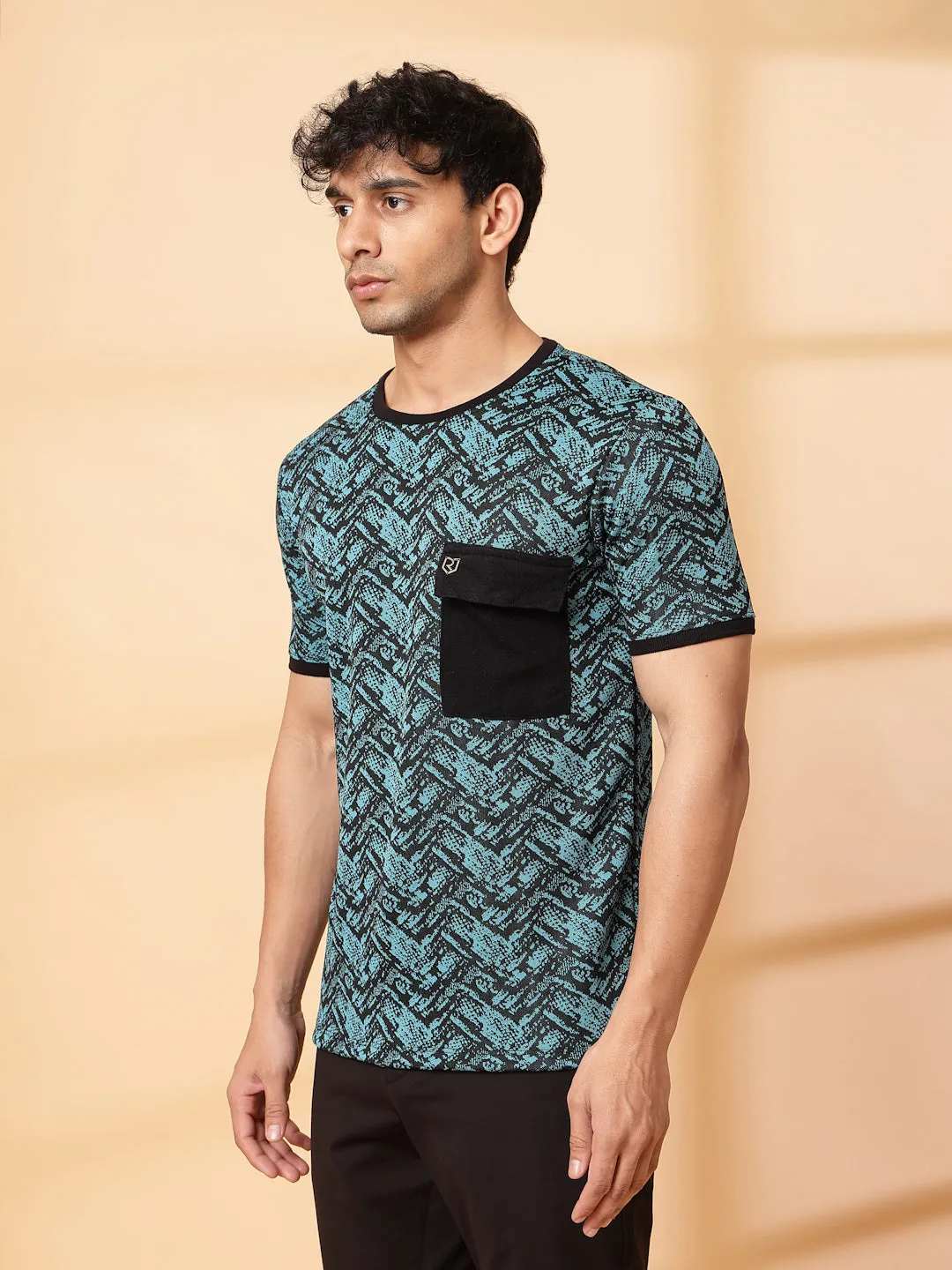 Abstract Jacquard T-Shirt