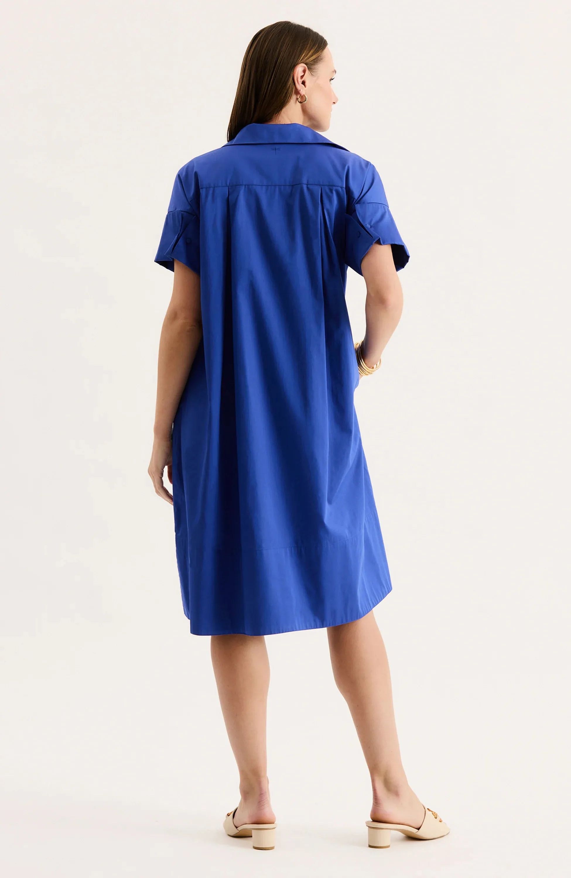 Addie Midi Shirtdress (Dazzling Blue)