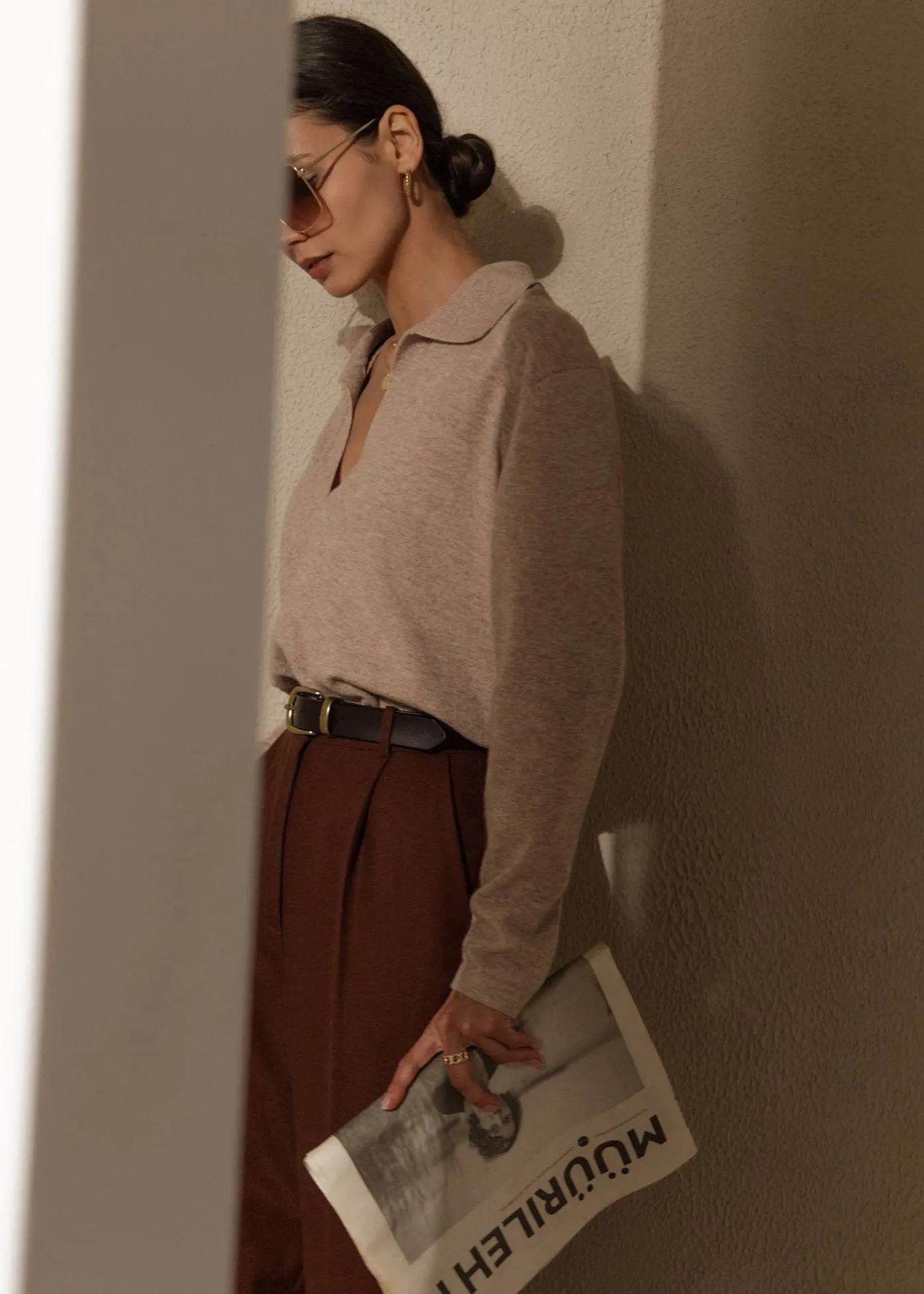Adele - Soft Knit Polo Sweater