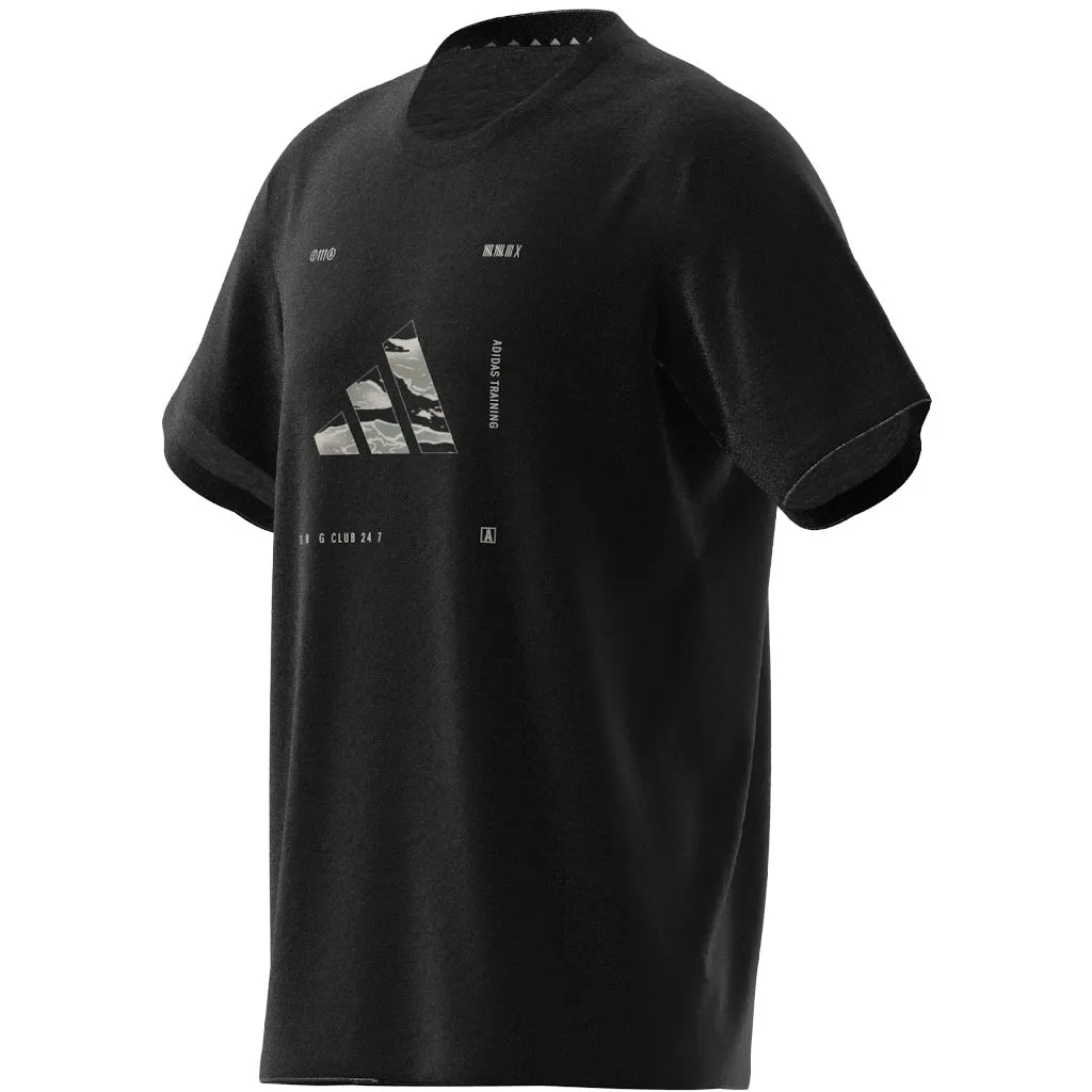 Adidas Climacool Training Camo Logo Graphic T-Shirt - Men