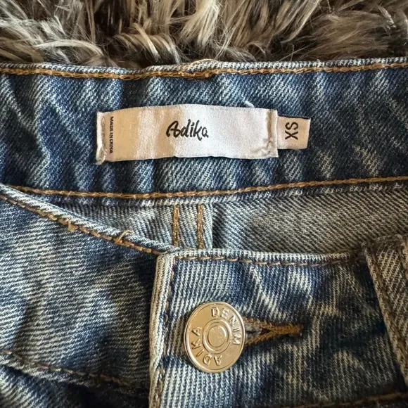 Adika Flame Graphic Light Wash Slim Straight Jeans​