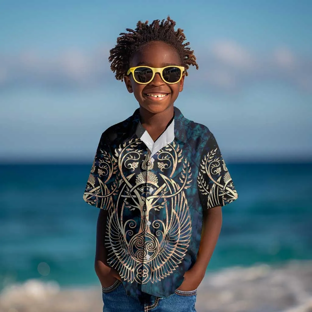 Adinkra Symbols Kid Hawaiian Shirt Tree of Life DT02