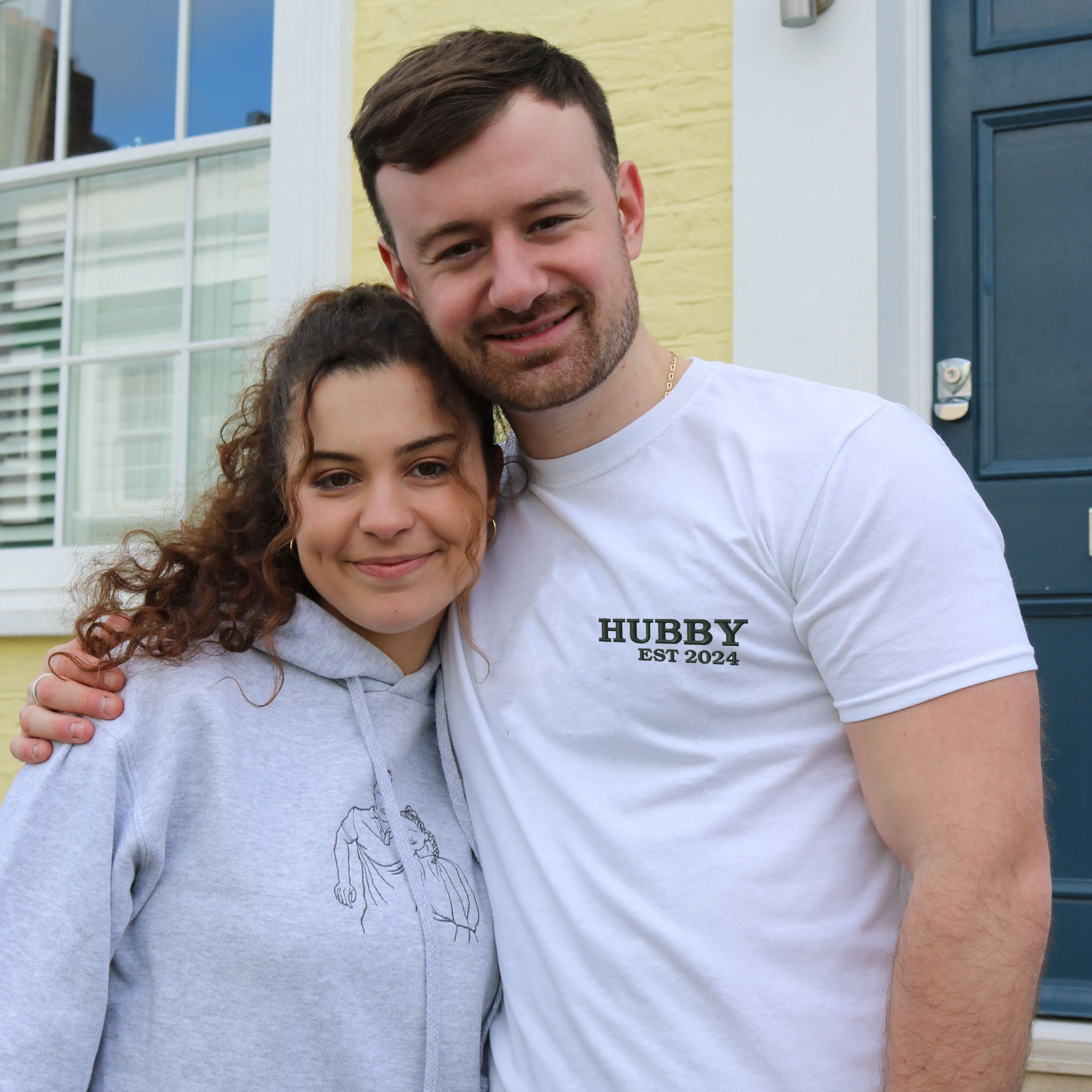 Adult t-shirt personalised hubby date
