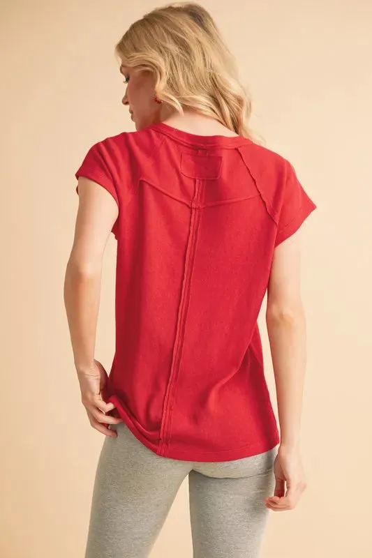 Aemi Co Round Neck Short Sleeve T-Shirt