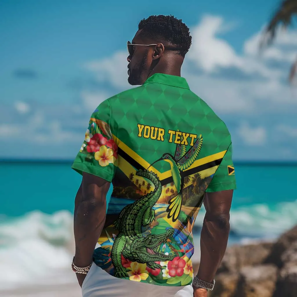 African Jamaica Personalized Hawaiian Shirt Hummingbird and Crocodiles Tropical LT9