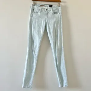 AG Jeans The Absolute Legging Light Blue White Dandelion Size 27