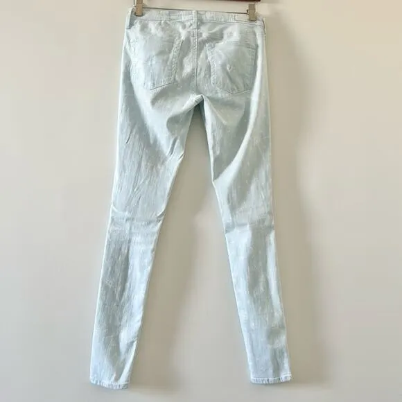 AG Jeans The Absolute Legging Light Blue White Dandelion Size 27