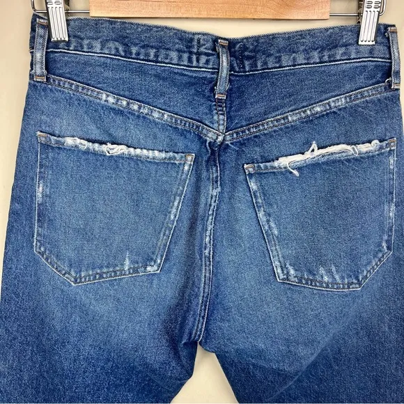 Agolde Feel Good Jamie Distressed OrganicCotton High Rise Button Fly Jeans 26