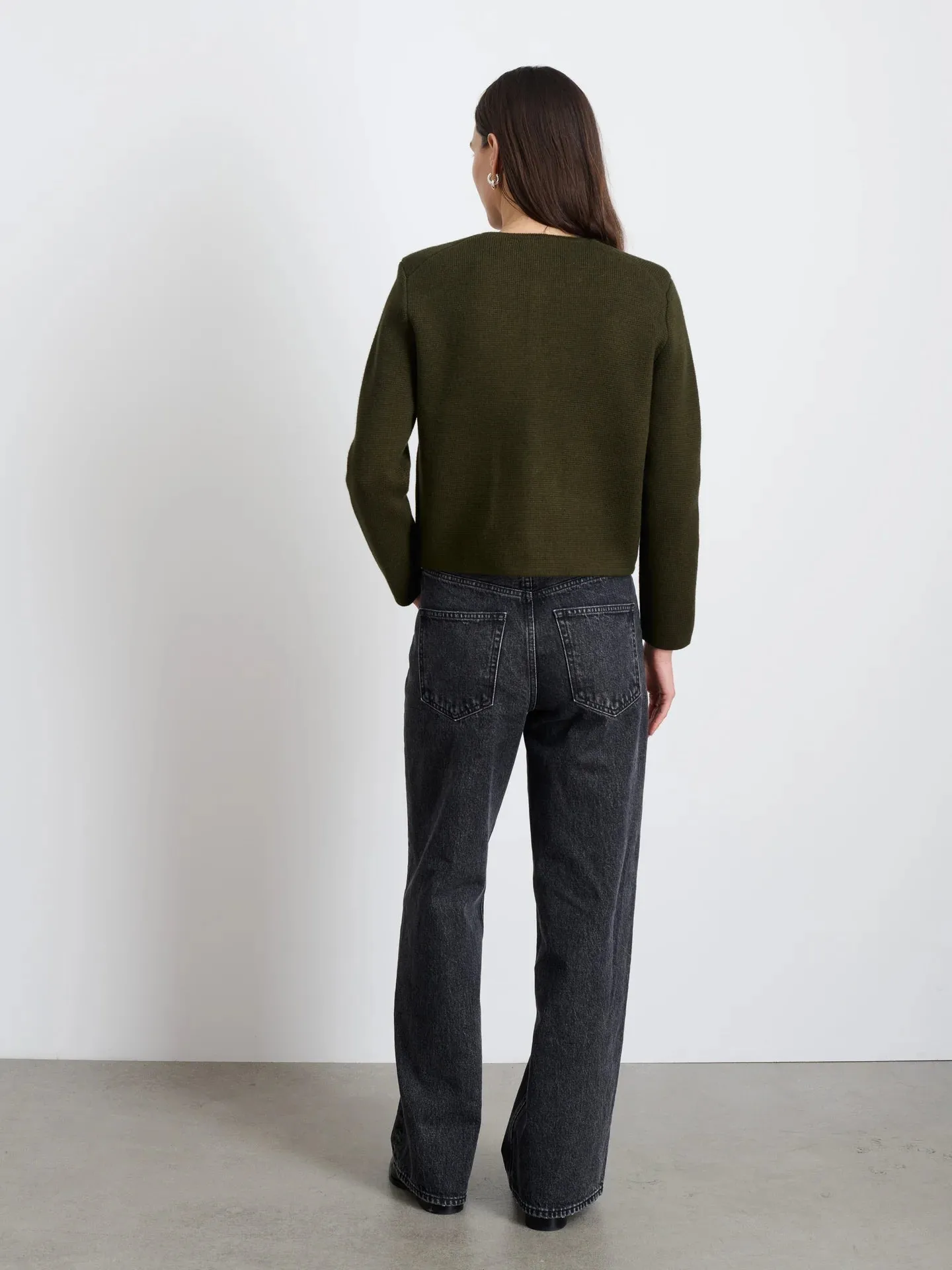 Alex Mill - Paris Sweater Jacket in Olive