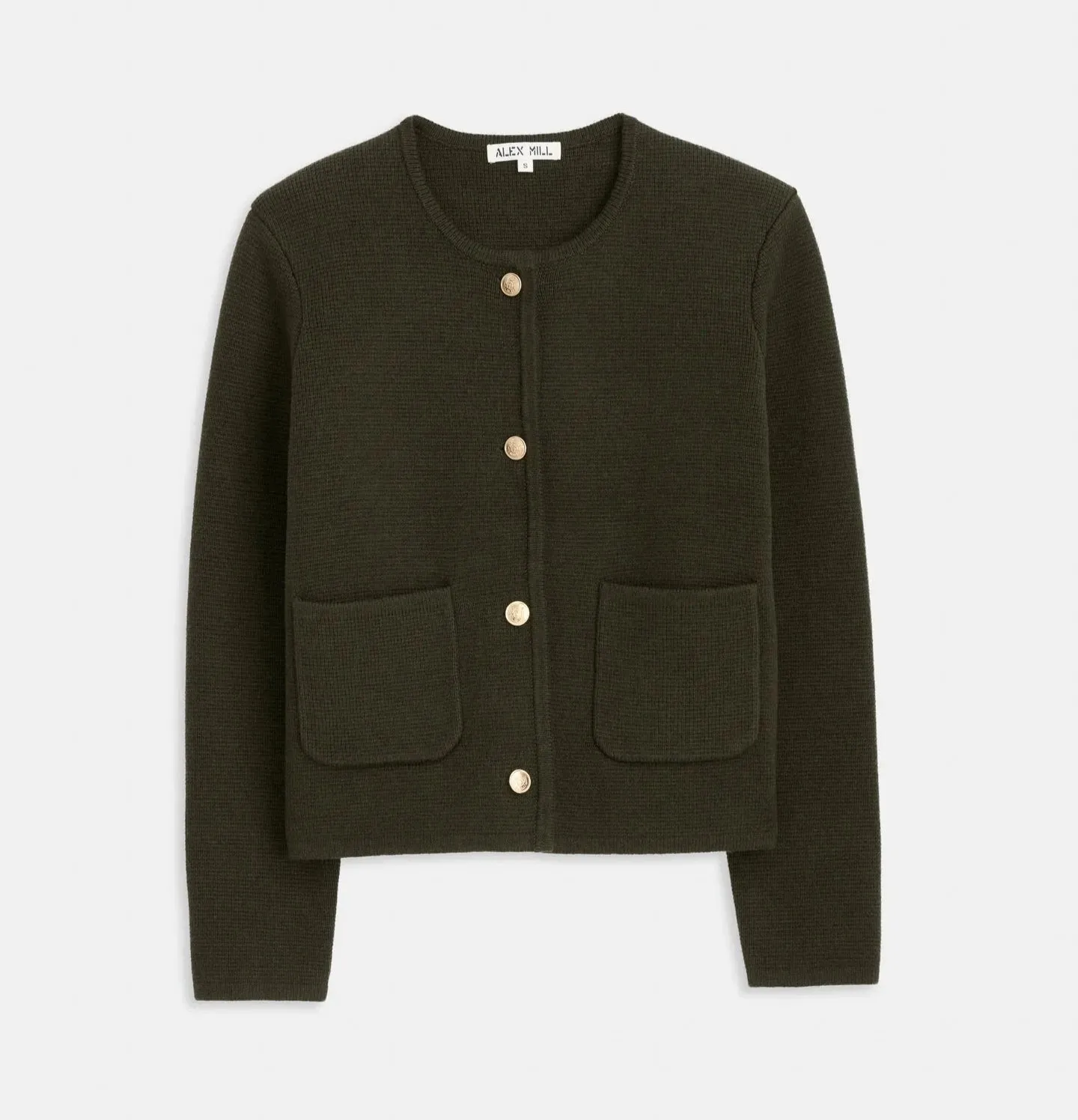 Alex Mill - Paris Sweater Jacket in Olive