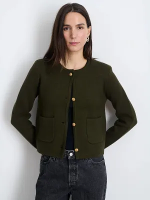 Alex Mill - Paris Sweater Jacket in Olive