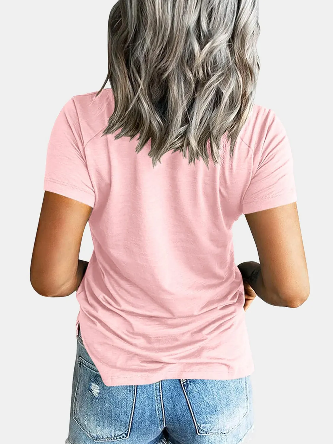 Alexa Pocketed V-Neck Short Sleeve T-Shirt