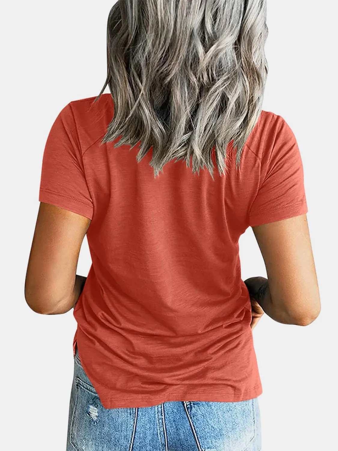 Alexa Pocketed V-Neck Short Sleeve T-Shirt