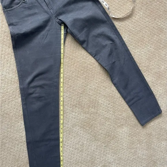 ALEXANDER WANG Women’s Black Cotton w/Leather‎ Pocket Straight Leg Jeans-Size 28