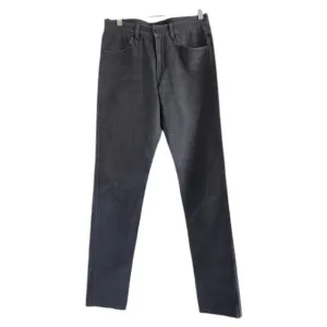 ALEXANDER WANG Women’s Black Cotton w/Leather‎ Pocket Straight Leg Jeans-Size 28