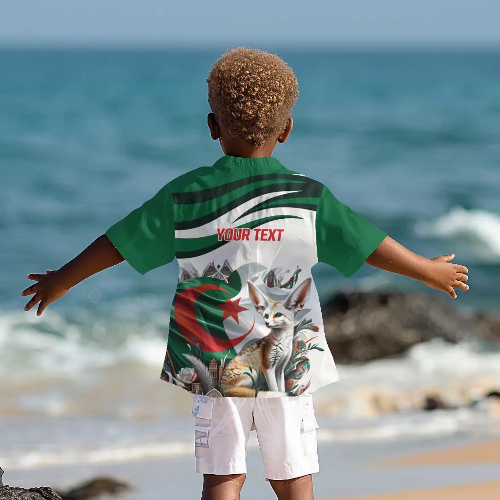 Algeria Fennec Fox Personalized Kid Hawaiian Shirt with Algerian Culture and Nature LT9