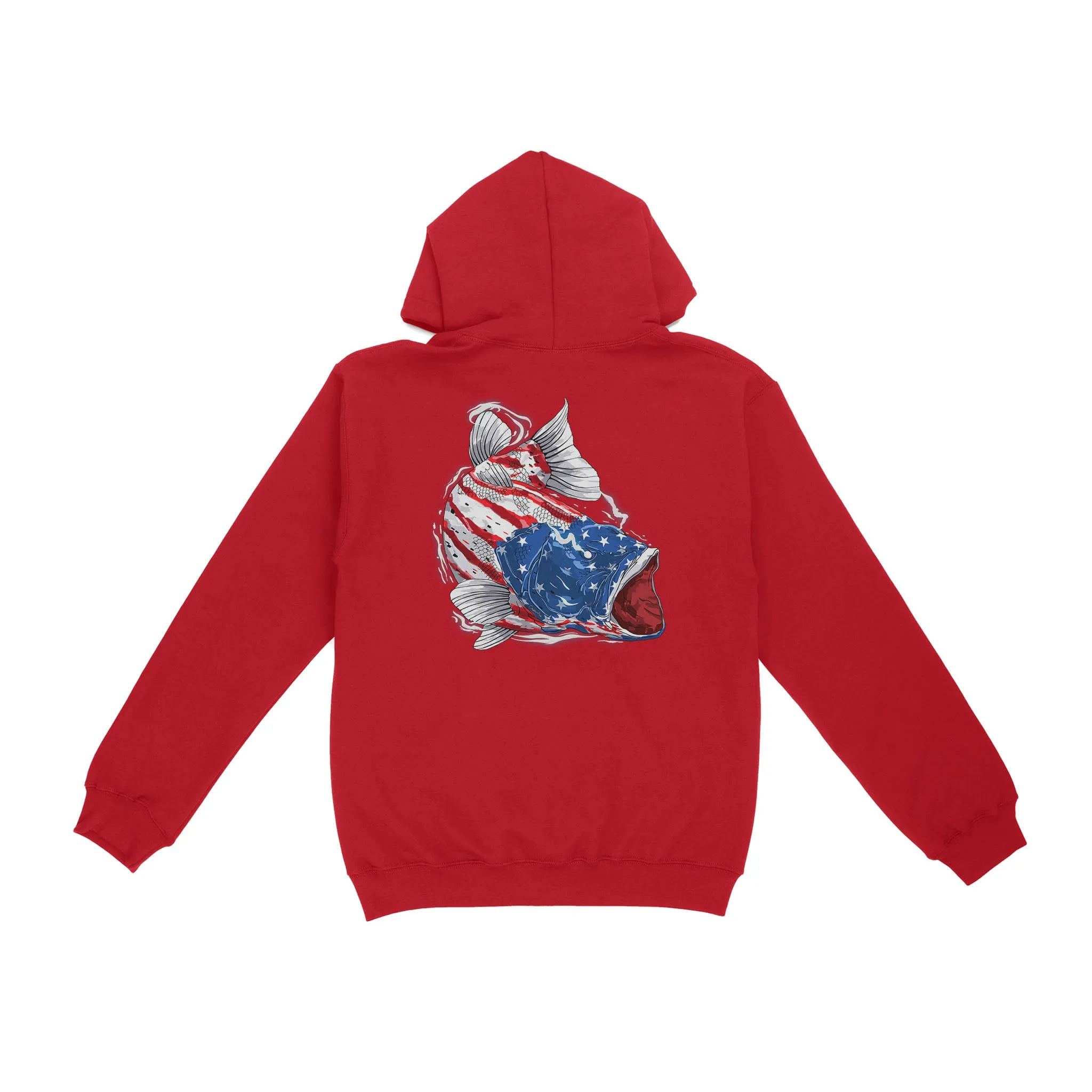 American flag angry bass fishing shirts gift for fisherman