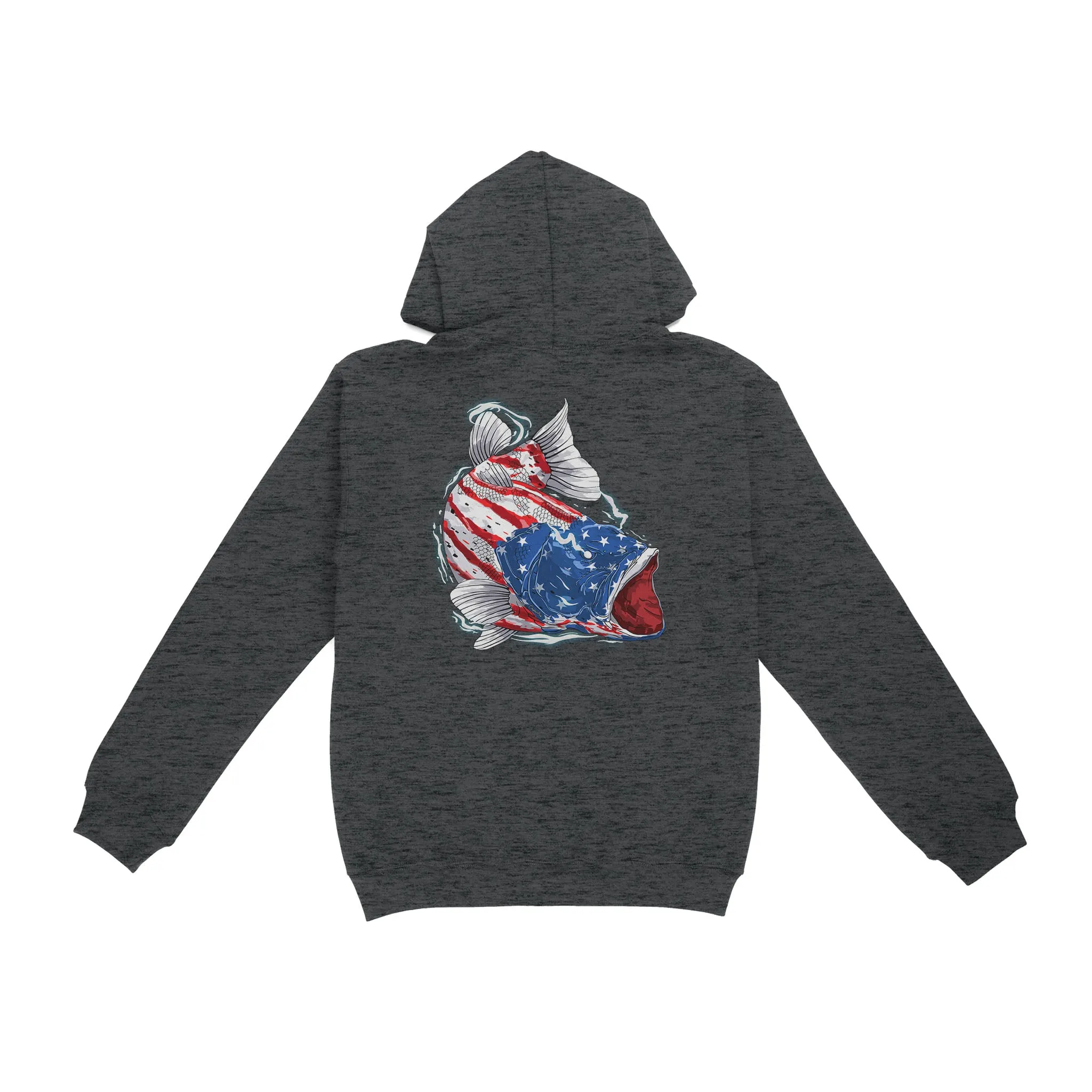 American flag angry bass fishing shirts gift for fisherman