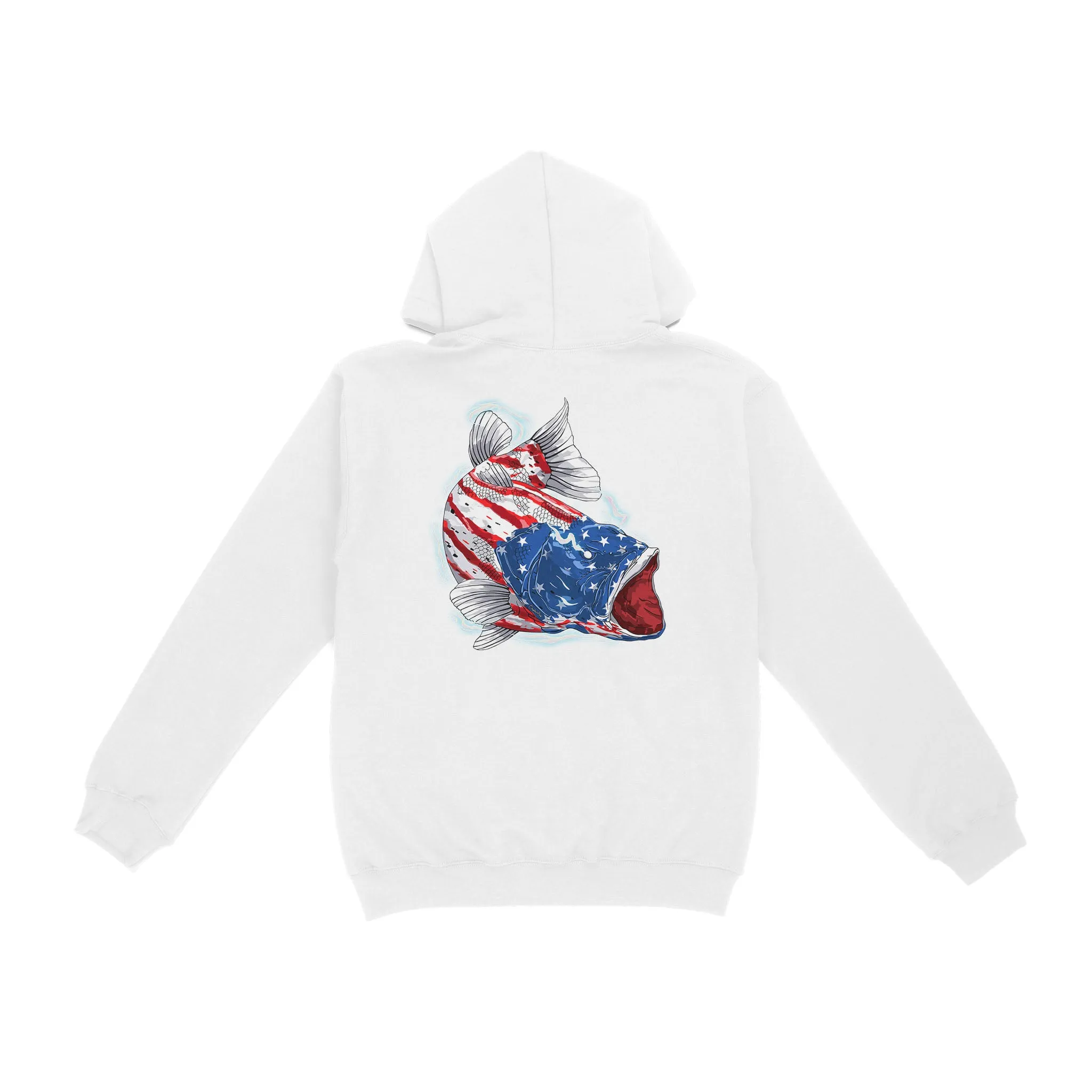 American flag angry bass fishing shirts gift for fisherman