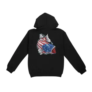 American flag angry bass fishing shirts gift for fisherman