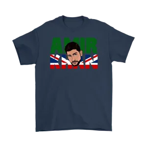 Amir Khan Cartoon Flag T-Shirt