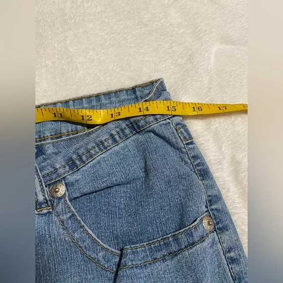 Angels Vintage Y2K Light Wash Rhinestone Sequin Jeans