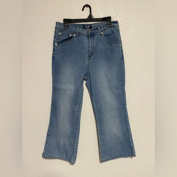 Angels Vintage Y2K Light Wash Rhinestone Sequin Jeans