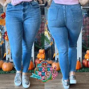 Ariana High Rise Ankle Skinny Jeans Light Wash